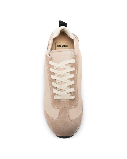 Uma Wang Pink Lace-Up Sneakers for men