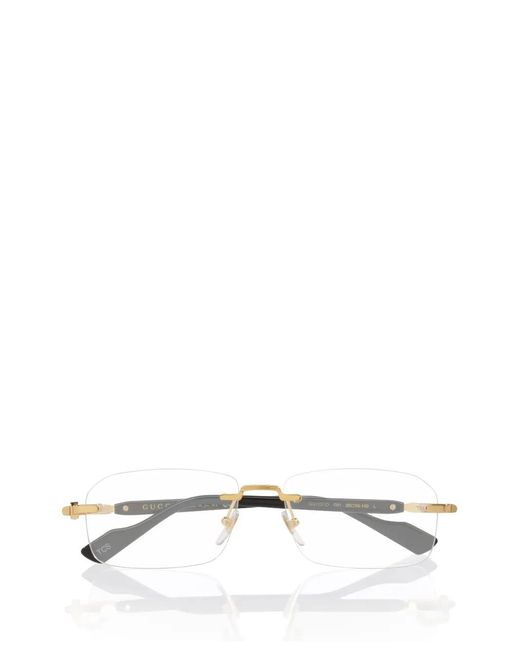 Gucci Natural Rimless Square-Frame Glasses for men
