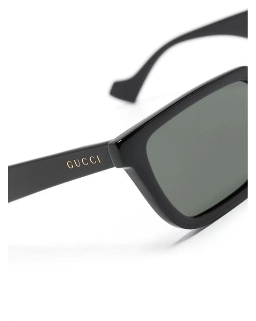 Gucci Gray Rectangle-Frame Sunglasses