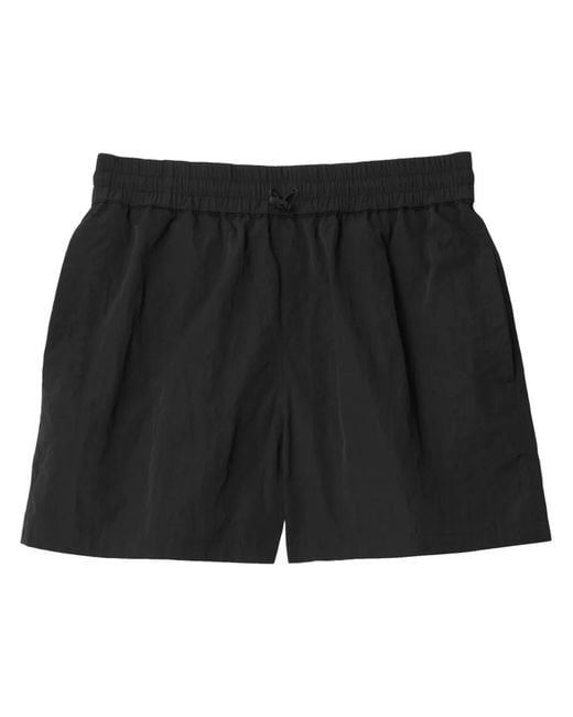 Burberry Black Nylon Shorts