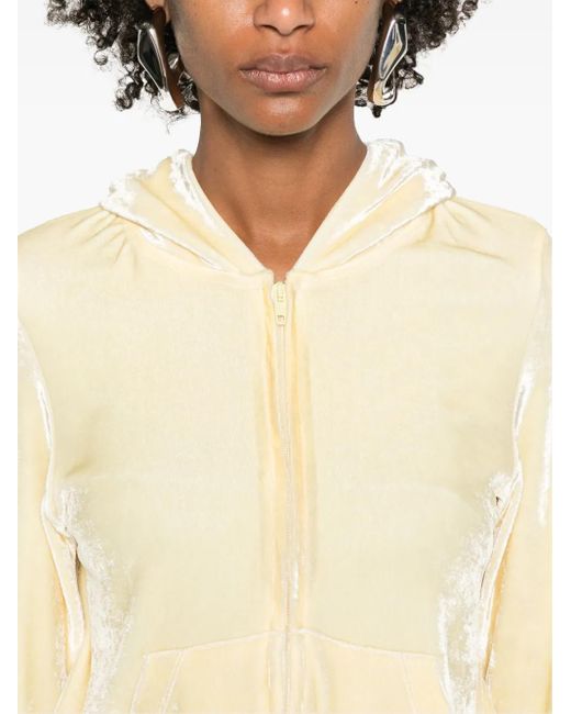 Balenciaga Yellow Bb Paris Zip-Up Hoodie