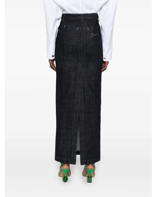 Jacquemus Blue Long Skirt Le Jupe De-Nîmes With Slit