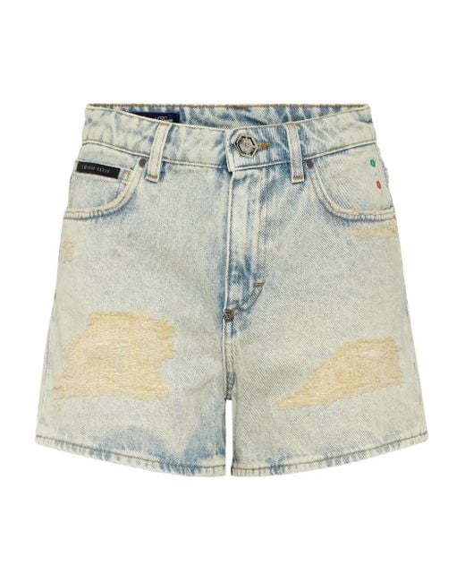Philipp Plein デニムショーツ Blue