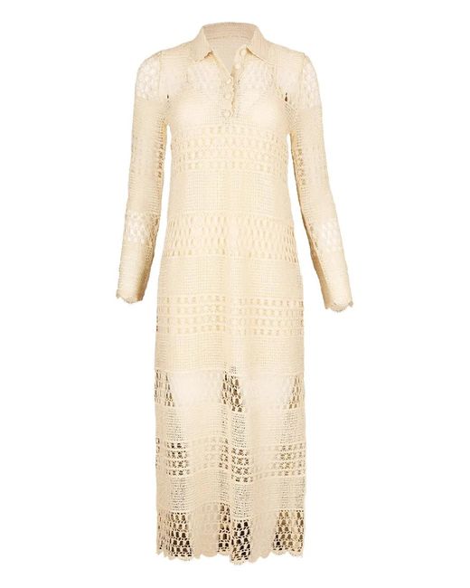 Zimmermann Natural Wanderlust Crochet Sun Dress