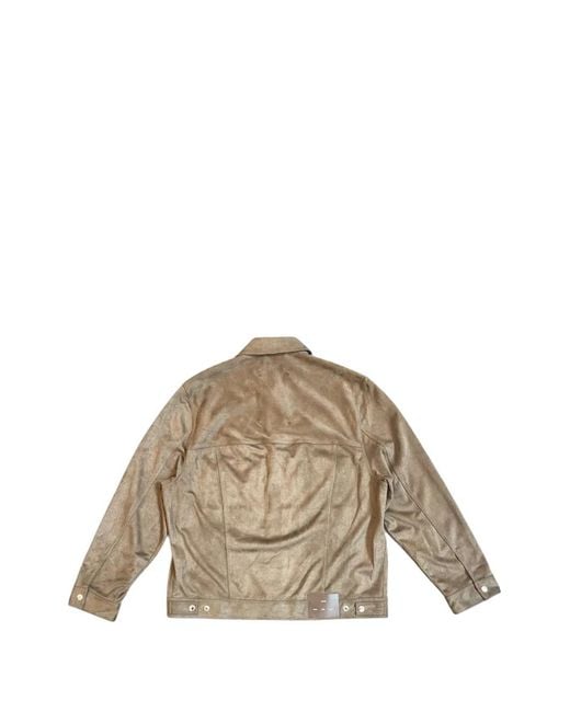 Song For The Mute Metallic Button-Down Suede Jacket for men