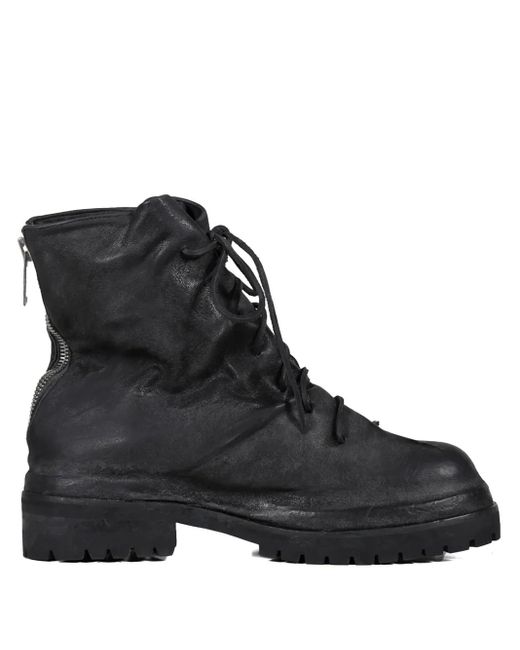 424 Black Lace-Up Boots for men