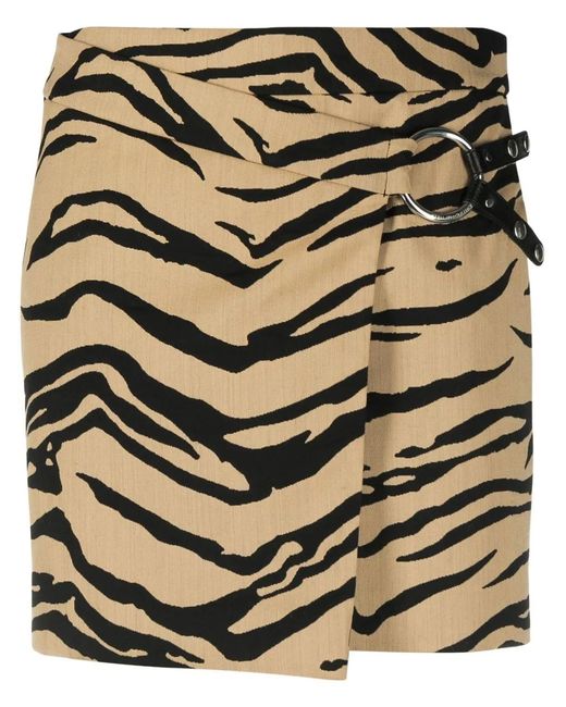 Stella McCartney Metallic Animal Print Skirt