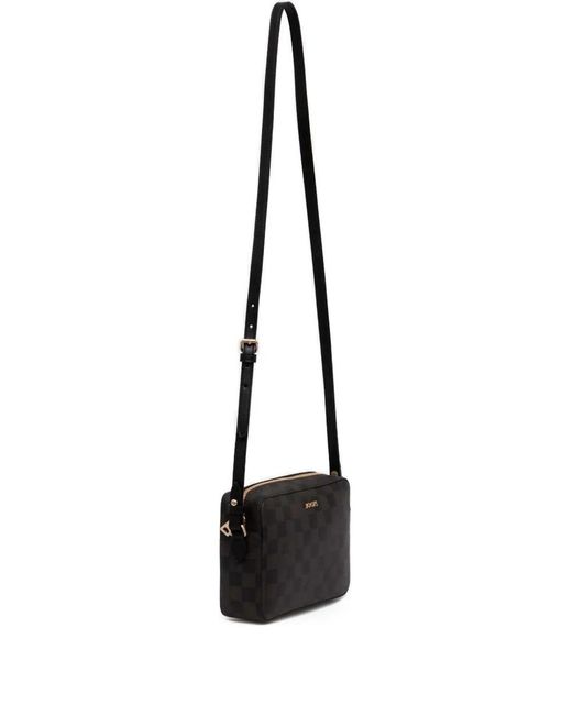Joop! White Check-Pattern Crossbody Bag