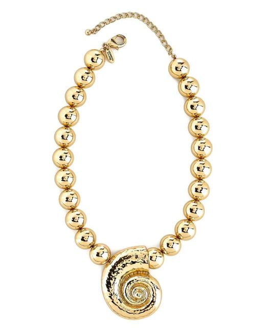 Kenneth Jay Lane シーシェルビーズ ネックレス Metallic