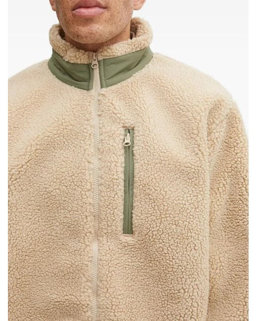 No Problemo Natural Zipped Fleece Jacket for men
