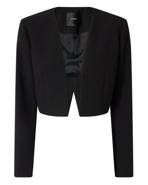 Giacca Crop Con Scollo A V di Pinko in Black