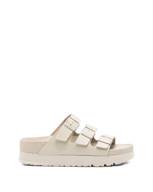 Birkenstock White X Papillio Triple Buckle-Strap Sandals