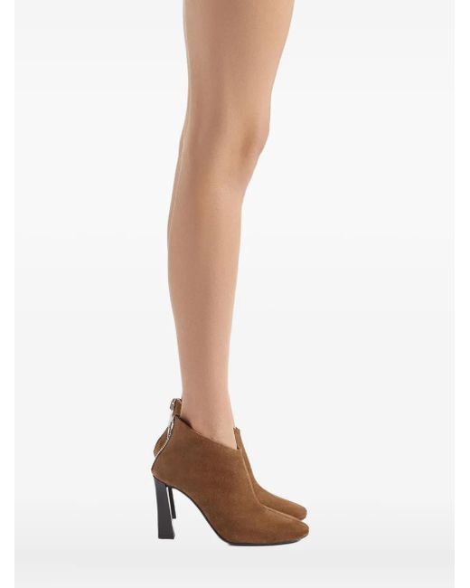 Giuseppe Zanotti Brown 90Mm Losie Suede Ankle Boots