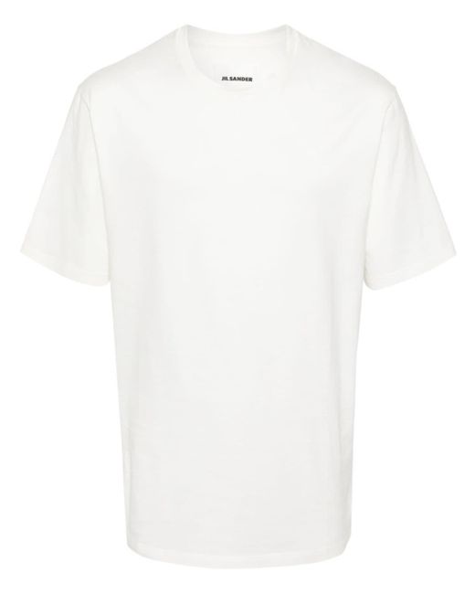 Jil Sander White Seasonal Graphic Print "Love Is The Beginning" T-Shirt for men
