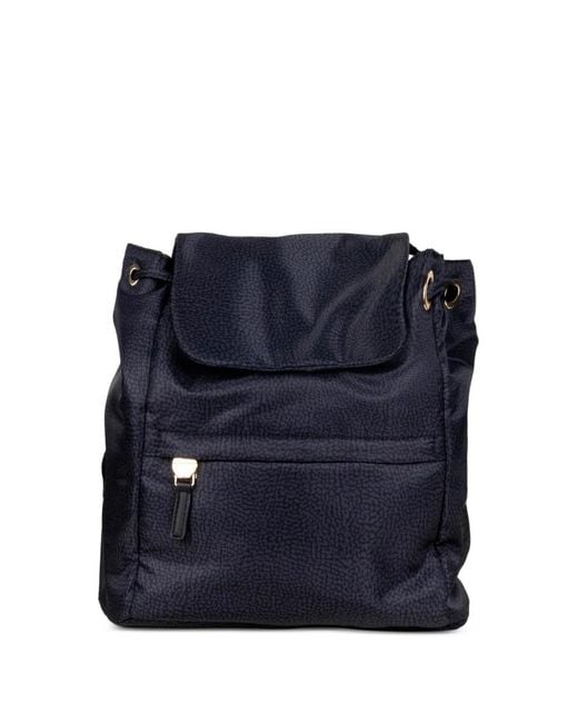 Borbonese Blue O.P.S. Print Backpack