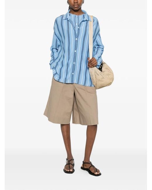 Bompard Blue Striped Shirt