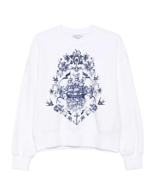 Alexander McQueen グラフィック スウェットシャツ White