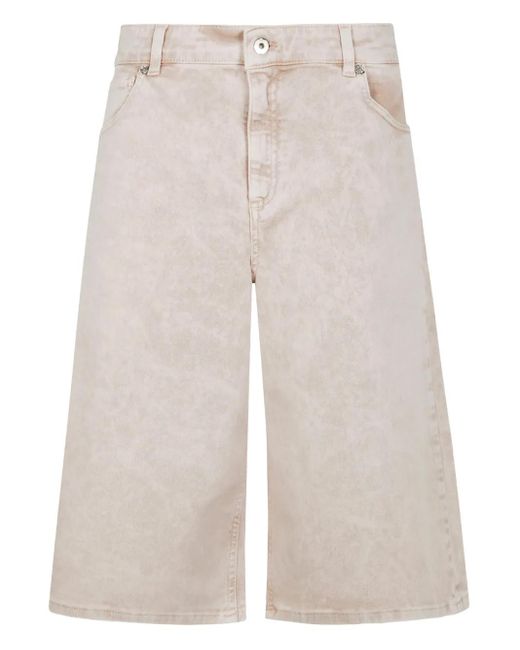 Blumarine White Jeans-Shorts mit weitem Bein