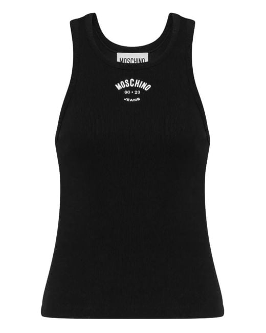 Moschino Black Classic Top With Minimalist Design
