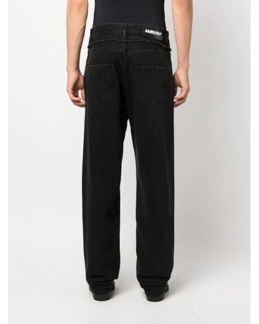 Ambush Black High Waisted Denim Jeans for men