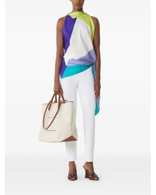 Lanvin Blue Graphic Top