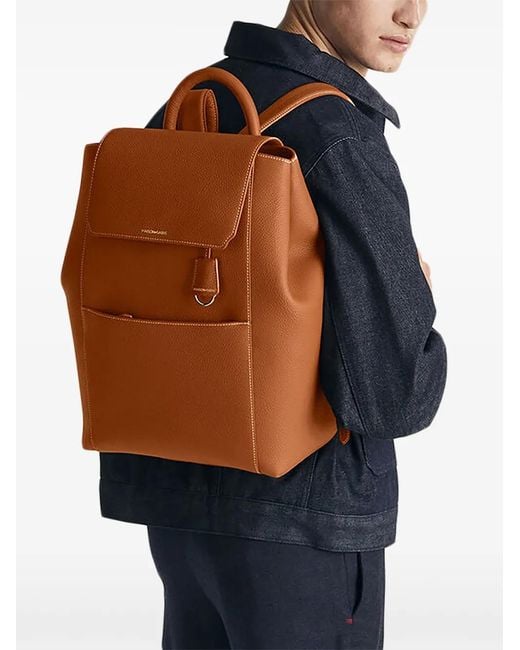 Maison De Sabre Brown Large Leather Backpack