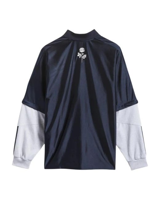 Willy Chavarria X Adidas Long-Sleeve Appliqued Jersey in Blue for