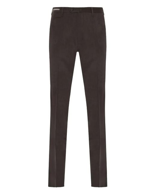Corneliani Gray Flat-Front Trousers for men