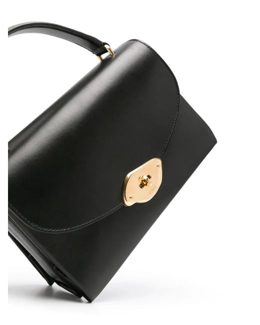 Mulberry Black Lana Logo-Engraved Tote Bag