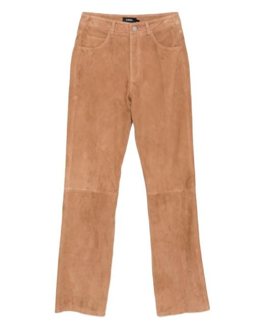 Arma Suède Broek Met Zak in het Brown