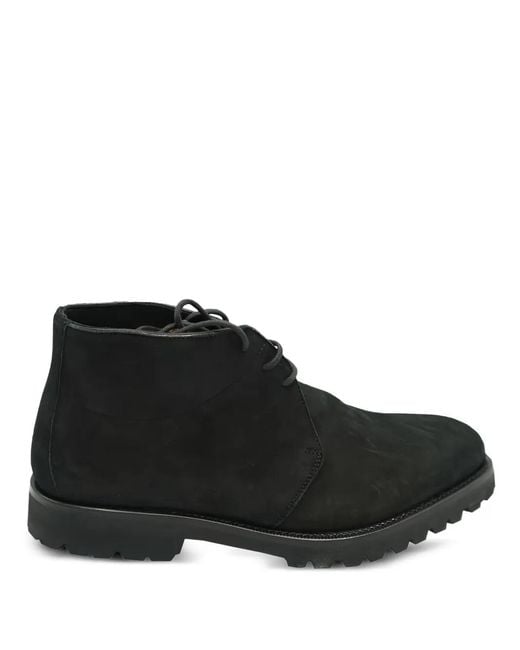 Andrea Ventura Firenze Black Pitti T Suede Lace-Up Boots for men