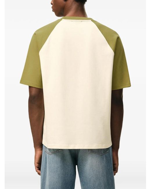 AMI Yellow And Cotton Ami De Coeur Knitted Patch T-Shirt