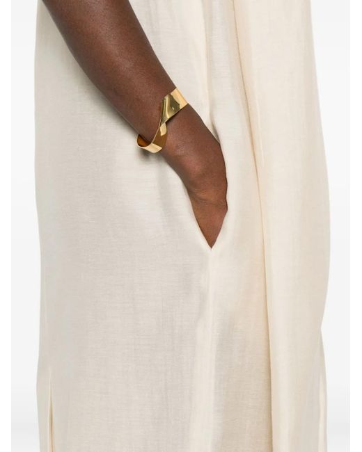 Vestido con detalle de pañuelo Totême  de color White