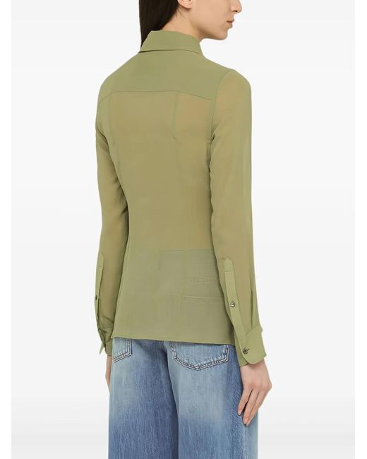 AMI Green Silk Shirt