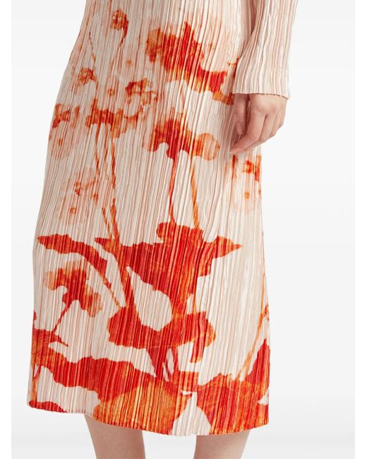 Abito Midi A Maniche Lunghe di Erdem in Red