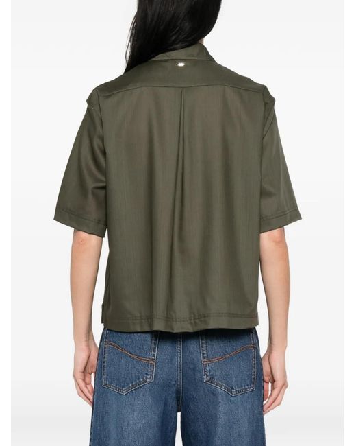 Herno Green Virgin Wool Shirt