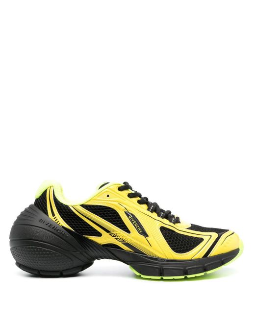 Givenchy Yellow Panelled Low-top Sneakers for men
