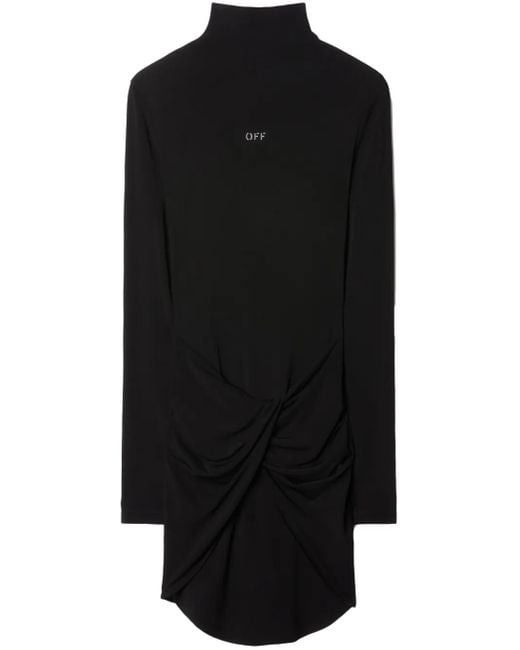 Off-White c/o Virgil Abloh Black Off- Mc Twist Crepe Knot Det Dress