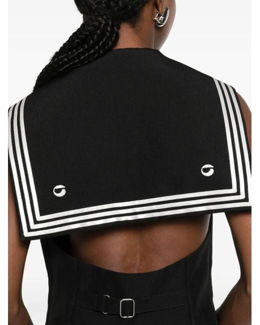 Coperni Black Striped Collar Vest