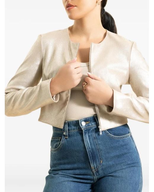 Susan Bender White Leather Jacket