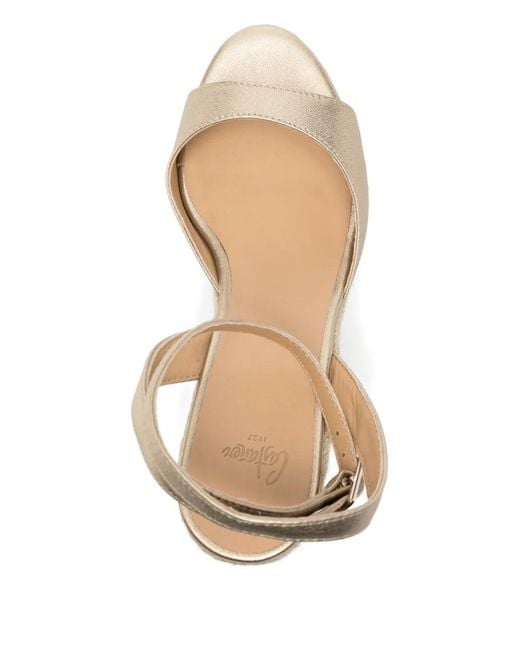 Castaner Natural Ankle Strap Wedge Espadrilles