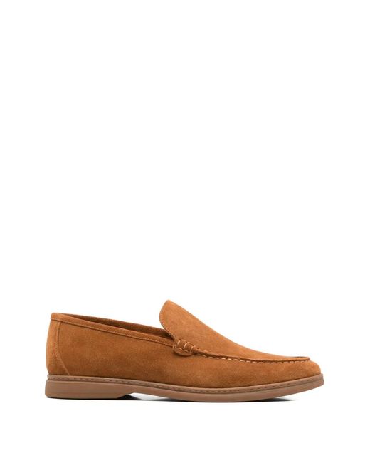 Alberto Gozzi Brown Mocassins En Daim for men