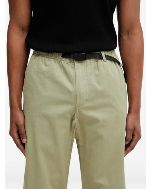 Gramicci Green Belted Straight-Leg Trousers for men
