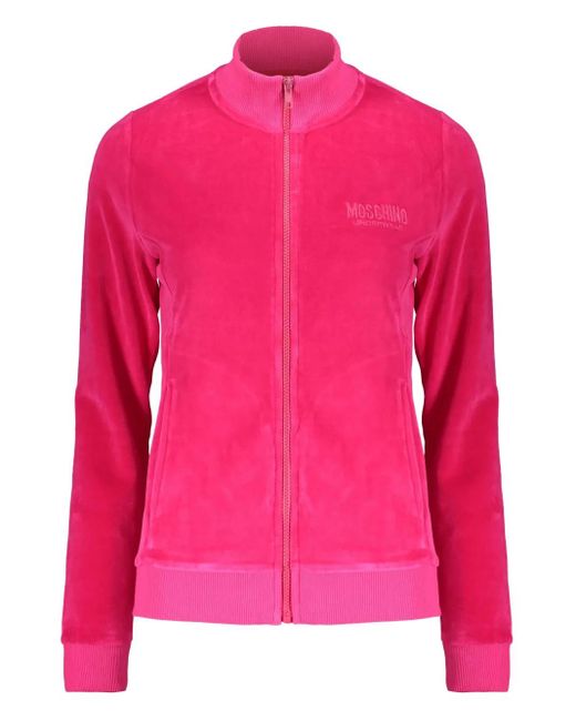 Moschino Pink Sweatshirt Mit Logo-Stickerei