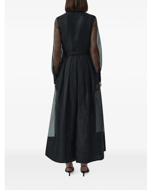 Jonathan Simkhai Black Montgomery Organza Maxi Dress