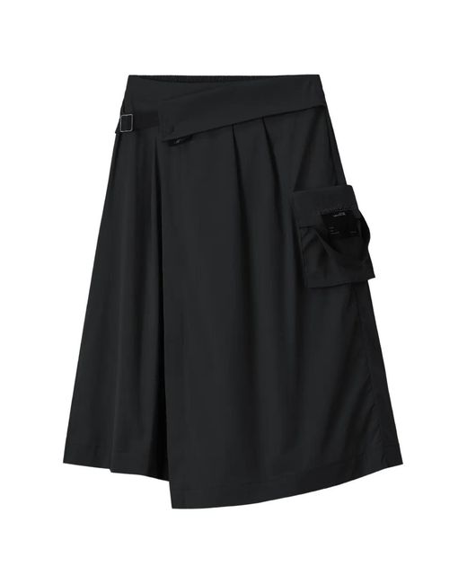 Izzue Black Buckle-Detail Skirt