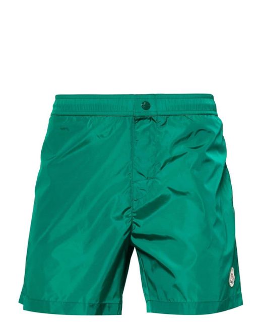 Short de bain à patch logo Moncler pour homme en coloris Green