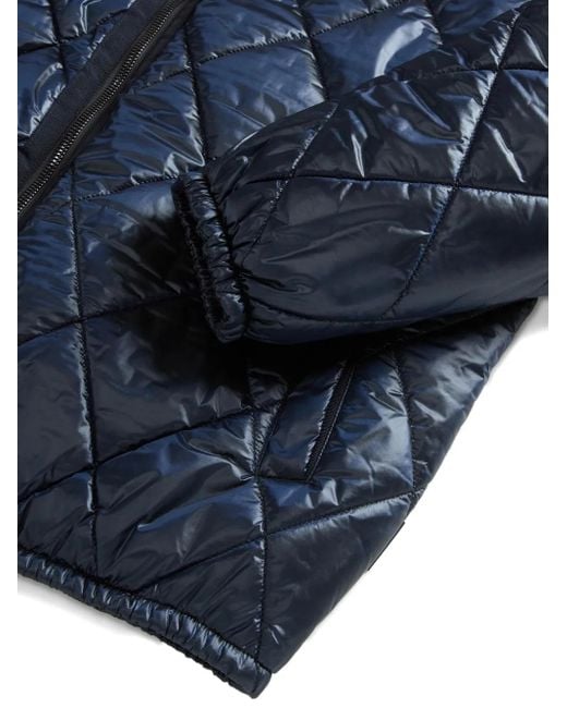 Woolrich Blue Diamond-Quilted Zip-Front Jacket for men