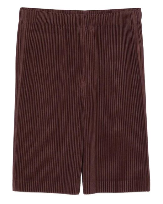 Homme Plissé Issey Miyake Purple Pleated Shorts for men