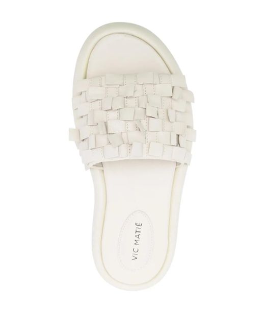 Vic Matié レザーサンダル White